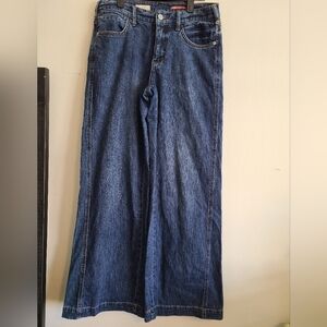 Pilcro Women's Blue Wide-Leg Jeans. Size 26